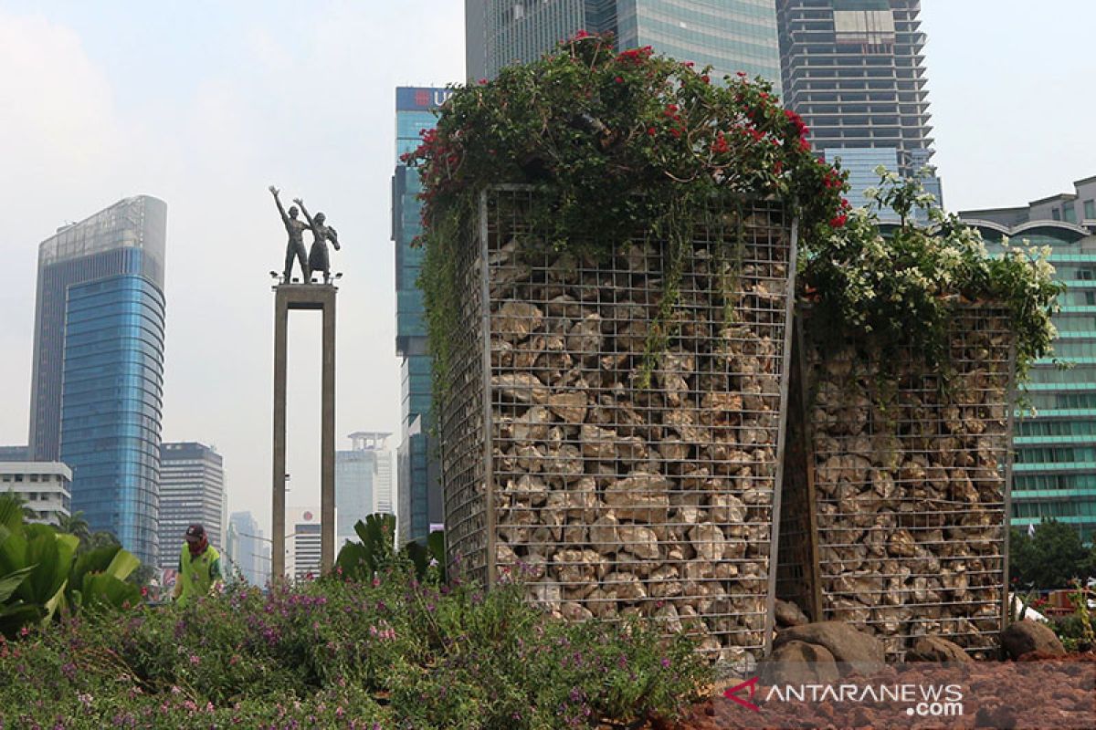 Gabion dan tanaman di HI yang dibongkar tidak dibuang