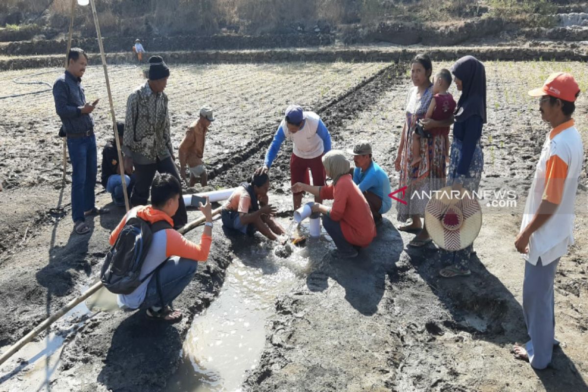 Warga Gunungkidul dihebohkan dengan munculnya  air  tiba tiba di saat gersang