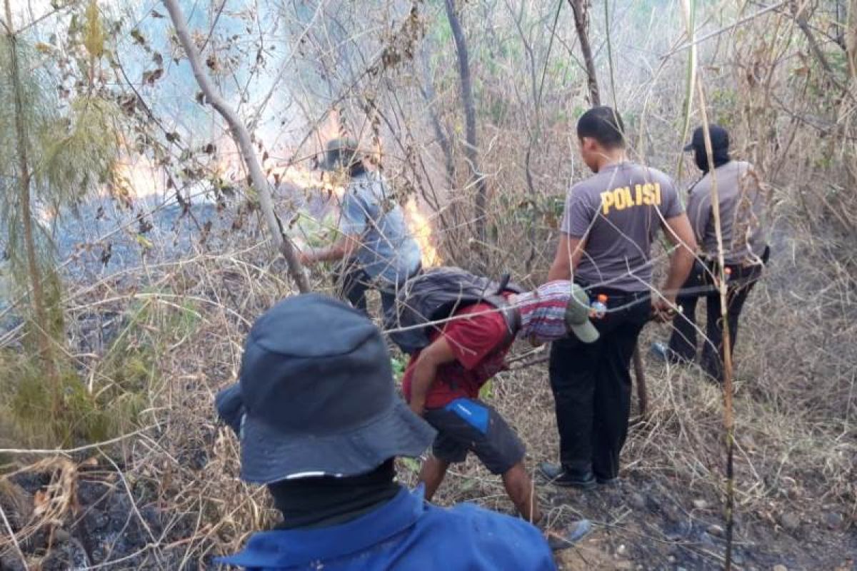 Polisi selidiki penyebab kebakaran hutan di Gunung Guntur