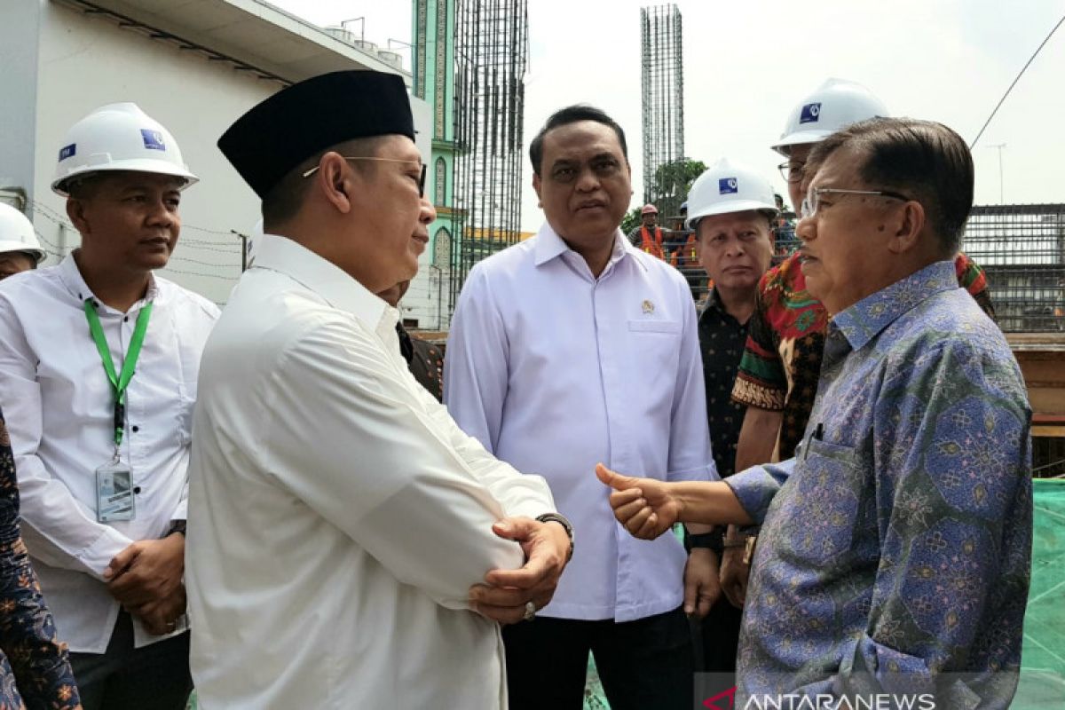 JK tinjau proses pembangunan UIII, Kantor DMI dan Masjid Istiqlal