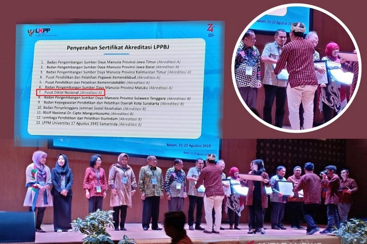 Pusat Diklat Nasional raih akreditasi A se-Sumatera dari LKPP