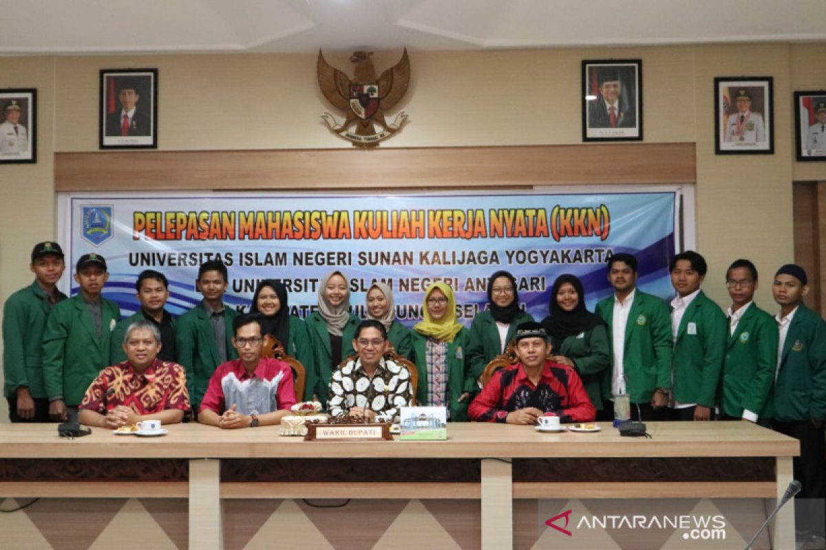 Wakil Bupati HSS lepas mahasiswa KKN UIN Sunan Kalijaga Yogyakarta dan UIN Antasari Banjarmasin