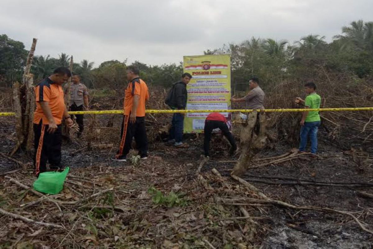 Polisi tahan lima pelaku  bakar lahan  milik pedagang sapi di Muara Teweh