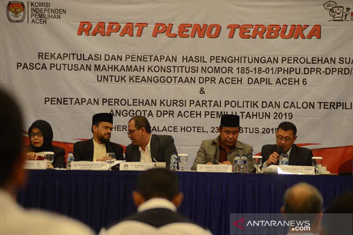 Rapat pleno Partai Aceh raih kursi terbanyak