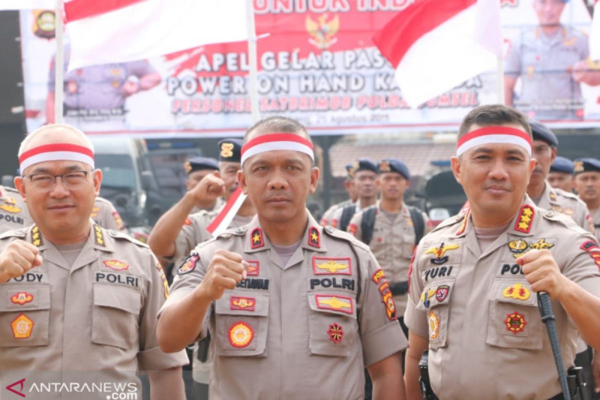 Polda Sumsel gelar pasukan Brimob untuk Indonesia