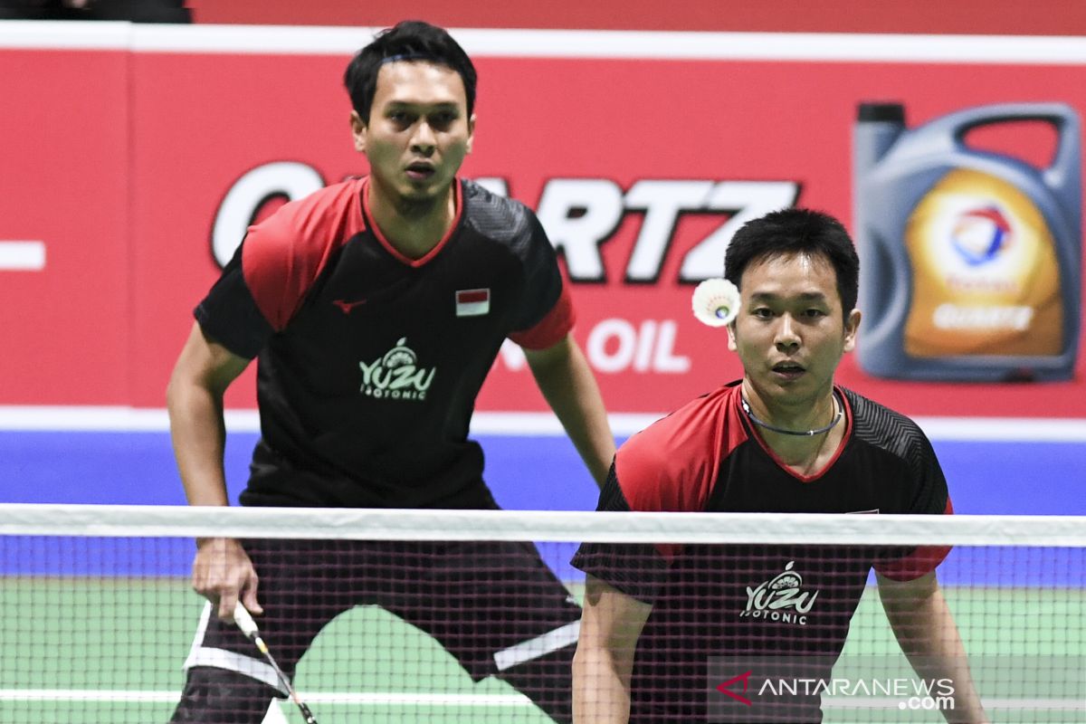 Meski kalah, Hendra/Ahsan lolos semi final