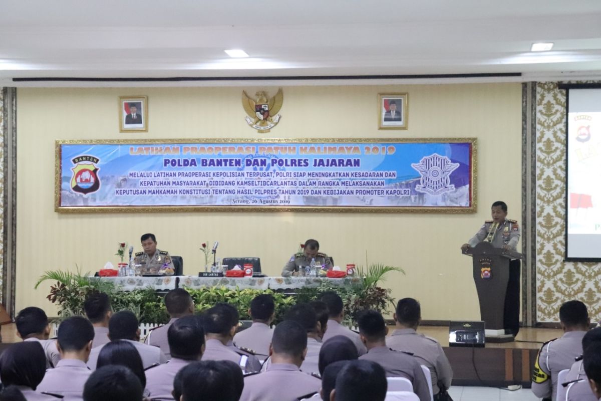 Polda Banten gelar operasi patuh Kalimaya 2019 selama 14 hari