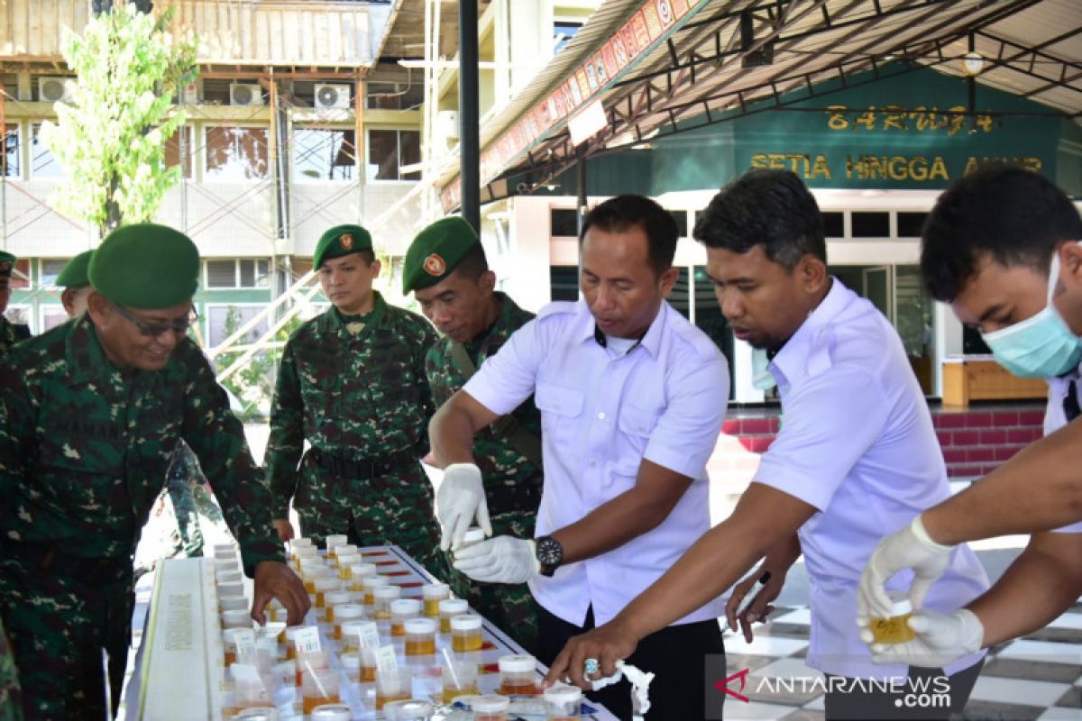 Jajaran Kodam XIV/Hasanuddin lakukan tes urine  serentak