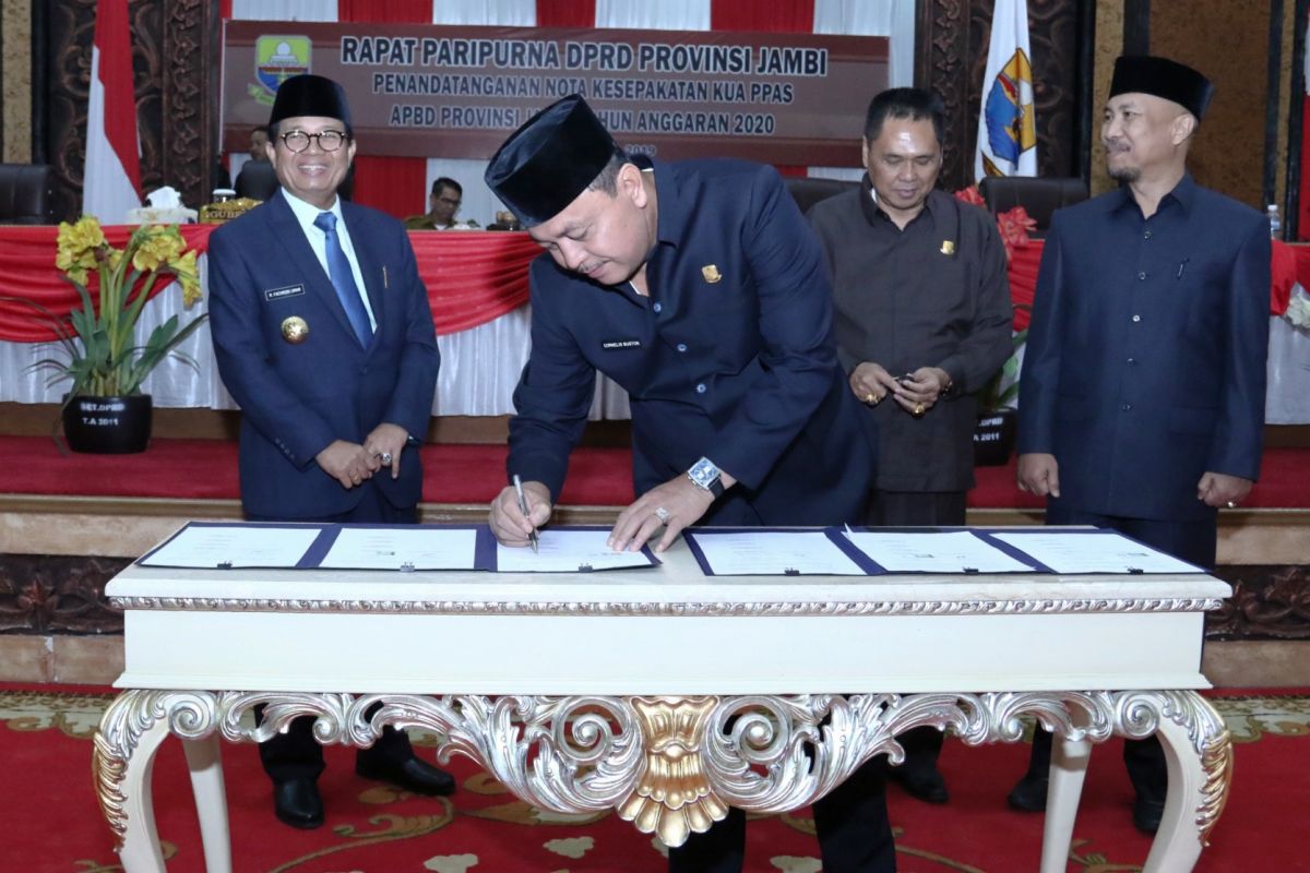 DPRD setujui Ranperda KUA-PPAS APBD Pemprov Jambi 2020