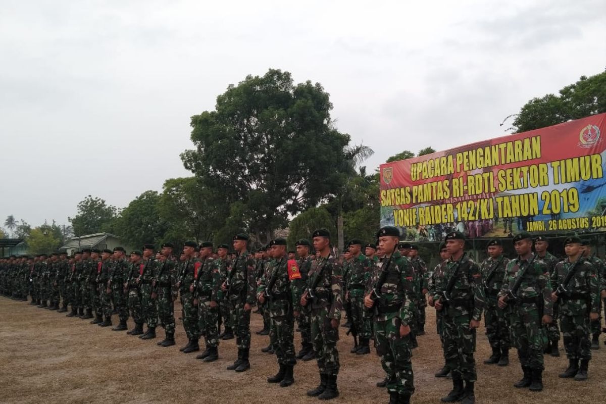 Danrem 042/Gapu lepas keberangkatan Satgas Pamtas RI-RDTL