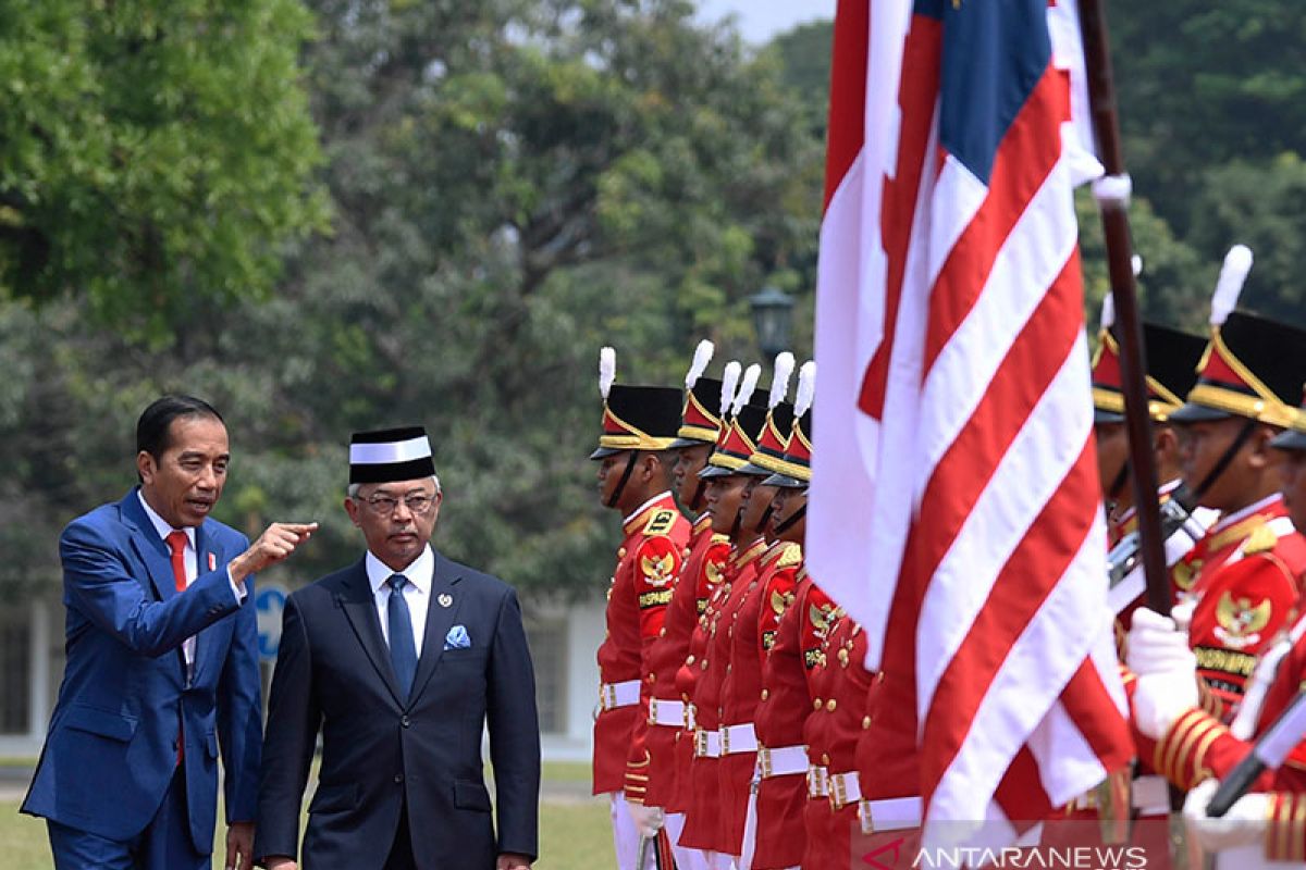 Jokowi sambut kedatangan Raja Malaysia di Istana Bogor