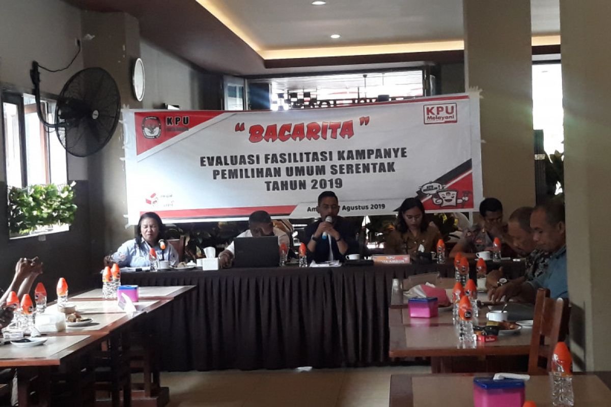 KPU kota Ambon evaluasi kampanye Pemilu 2019