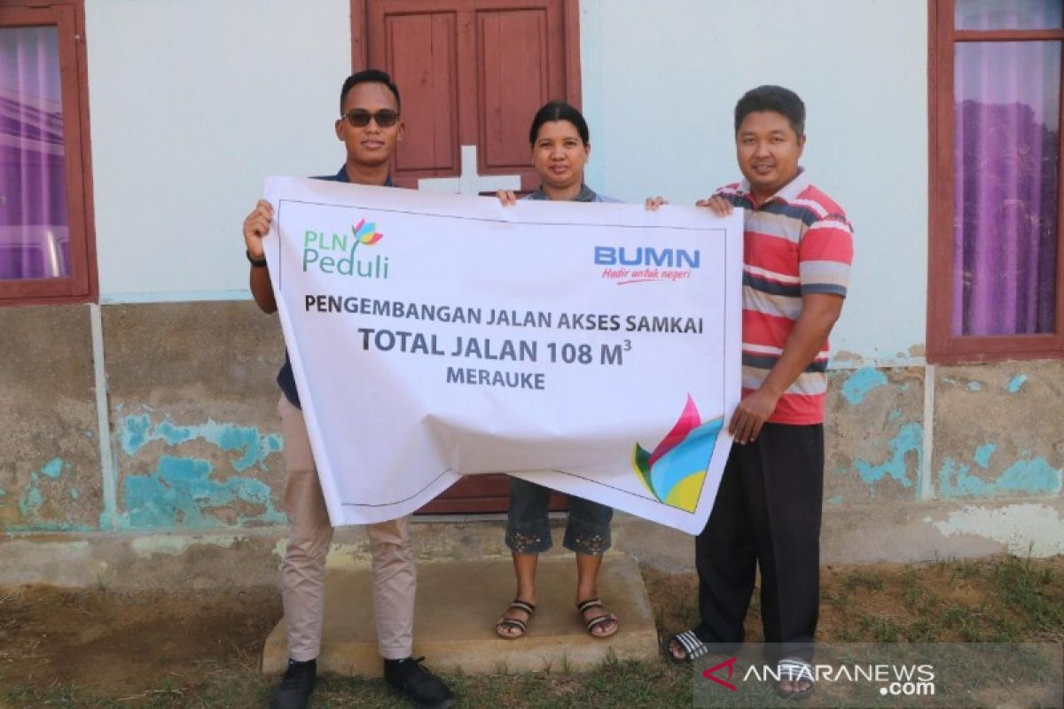 PLN UIP Papua bantu pembangunan jalan akses gereja di Merauke