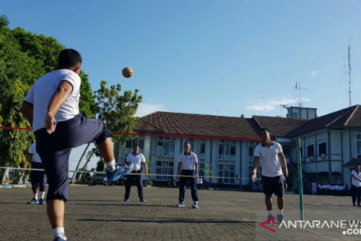 Lantamal VI lestarikan Seni Paraga melalui sepak takraw