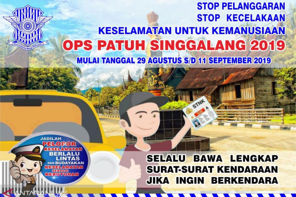 Satlantas Polres Sijunjung gelar operasi patuhSinggalang