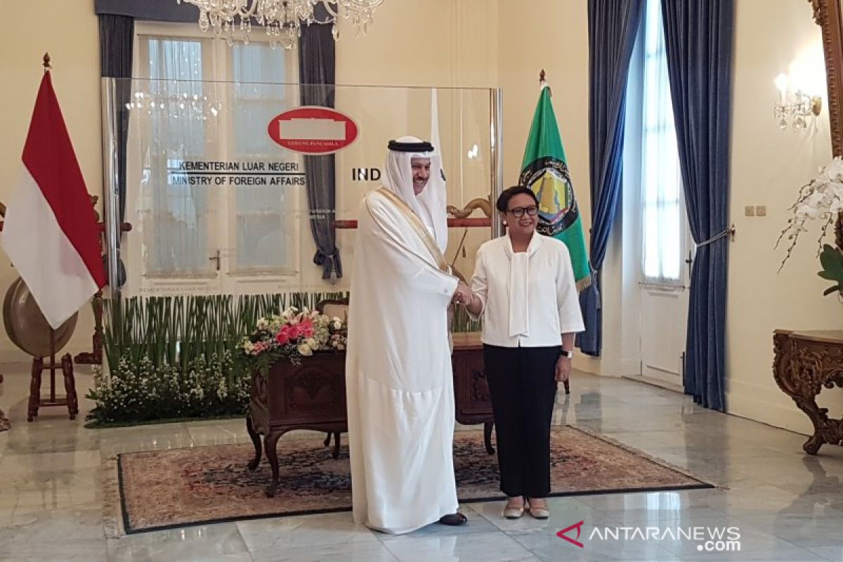 Menlu RI, Sekjen GCC bahas isu Palestina