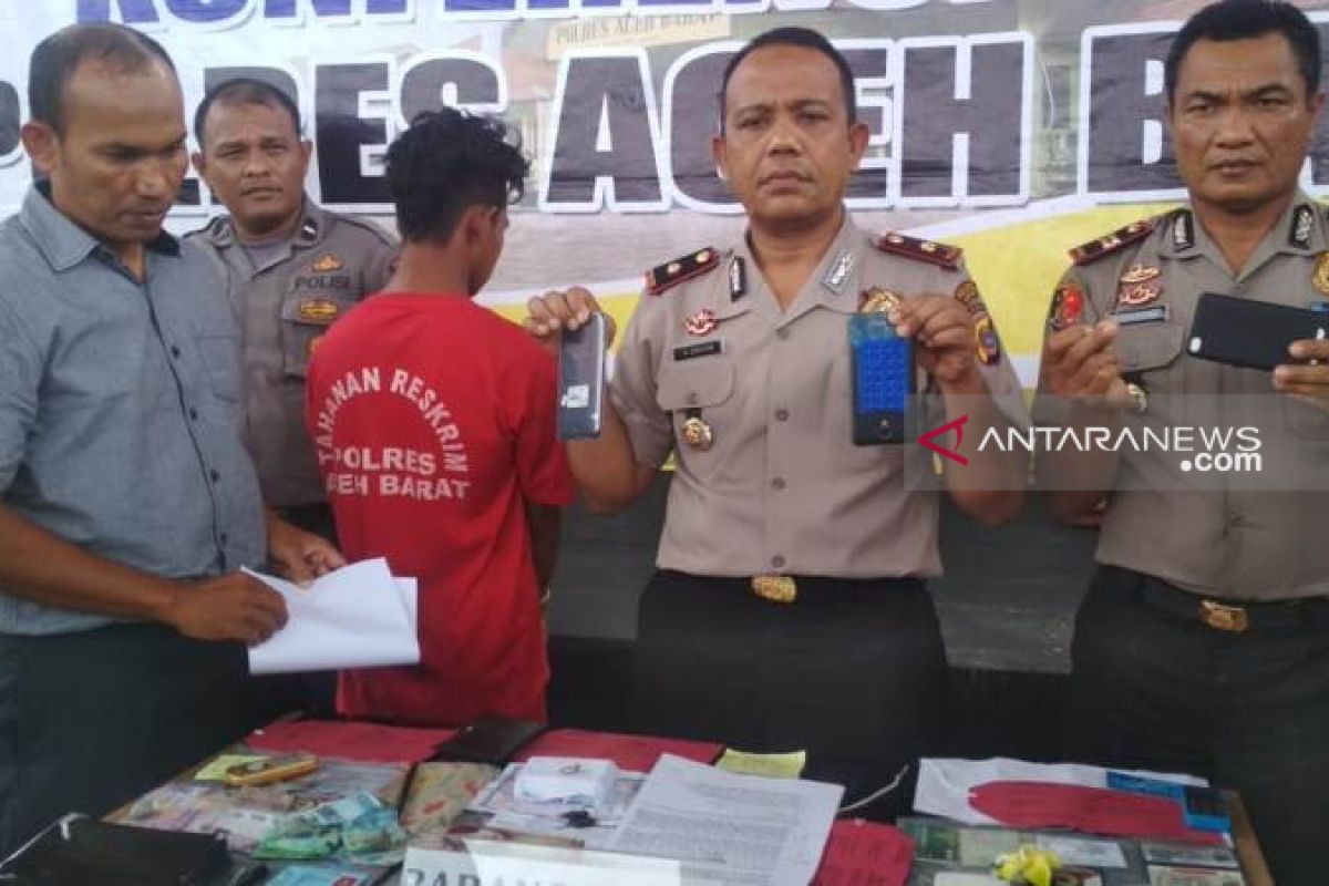 Polres Aceh Barat tangkap seorang spesialis jambret di Meulaboh