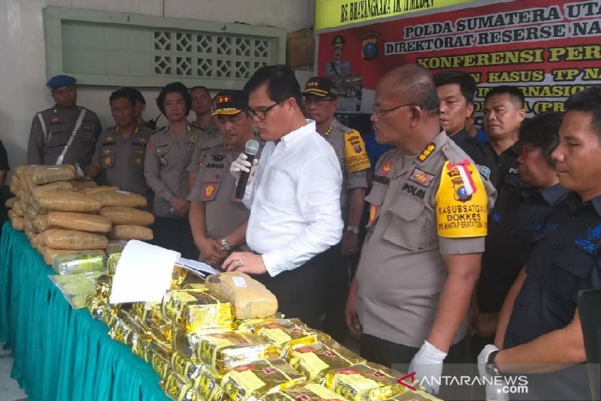 Polda Sumut gagalkan peredaran narkoba jaringan Malaysia