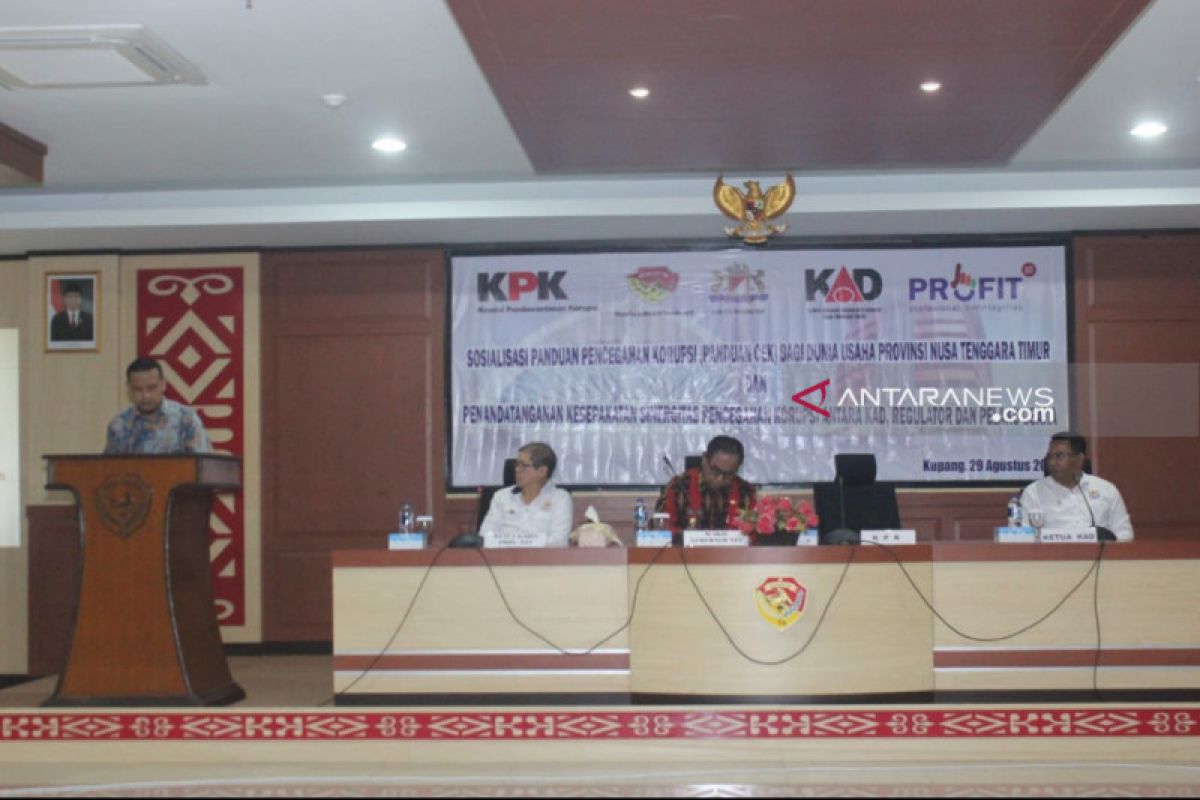 KPK sosialisasi pencegahan korupsi bagi dunia usaha di NTT