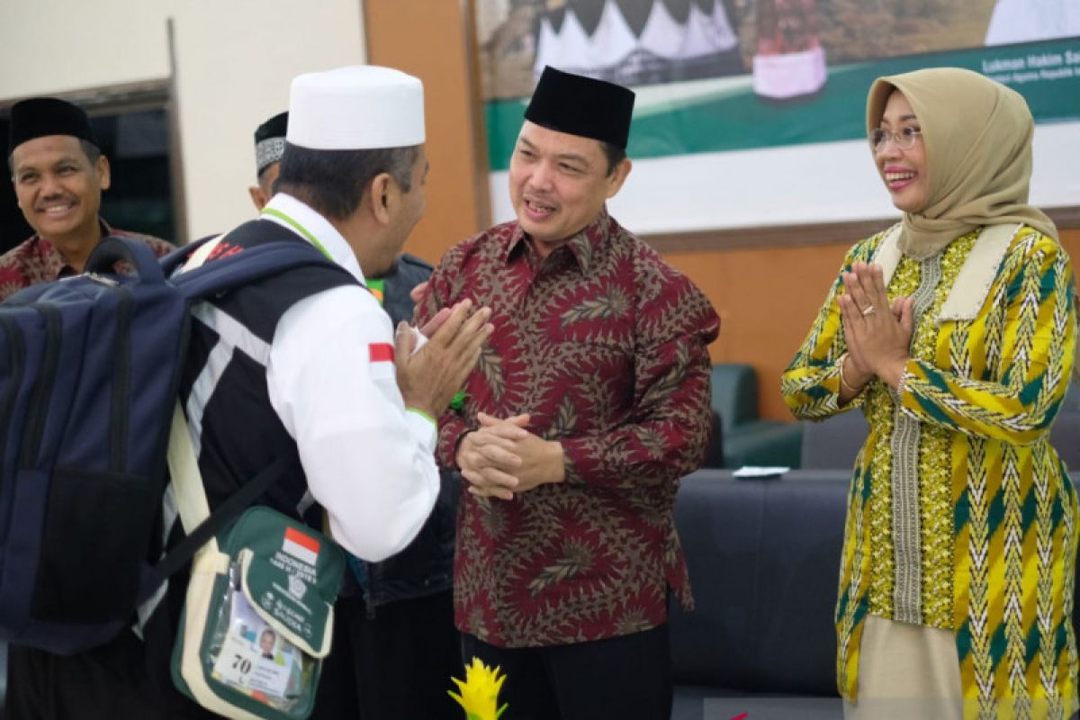 Norsan sambut jemaah haji kloter 12