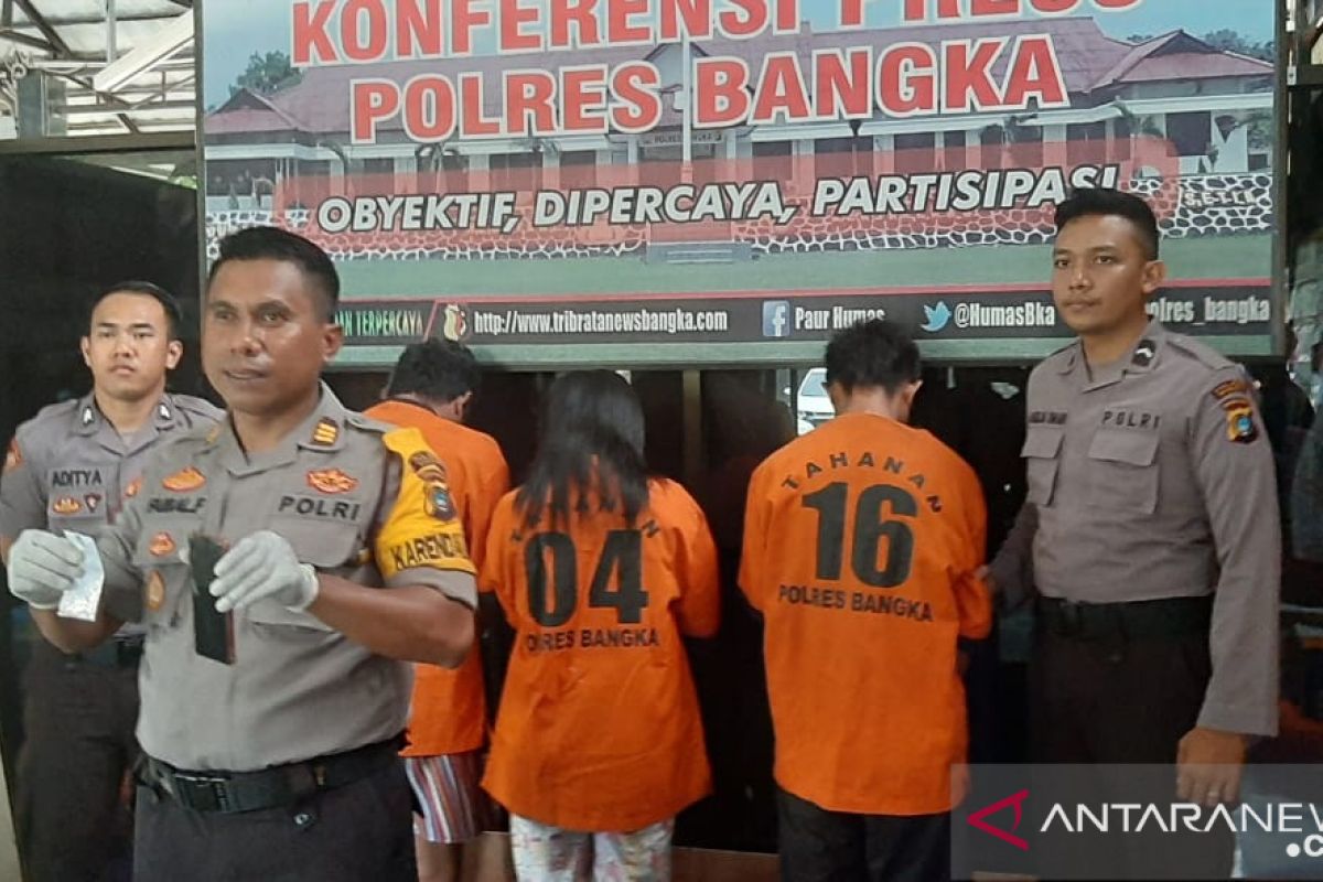 Polres Bangka amankan tujuh orang pengedar narkoba