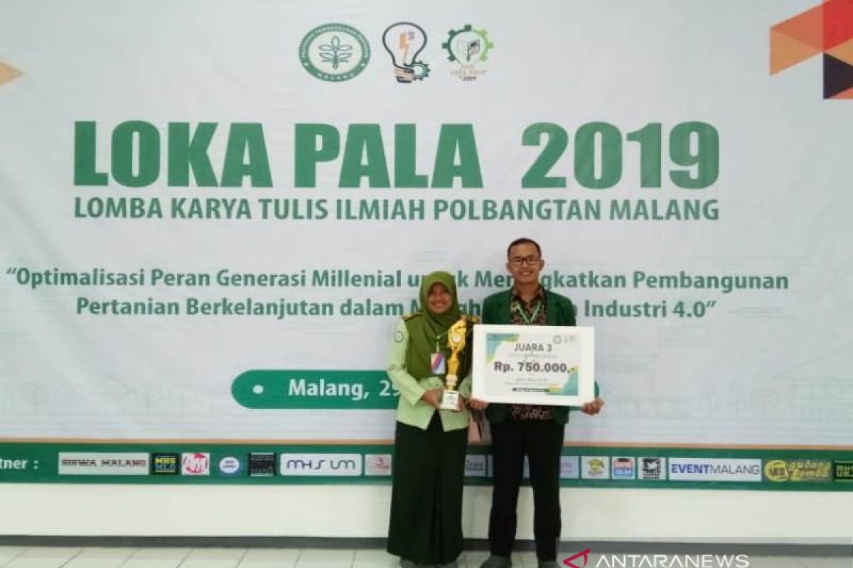 Polbangtan Medan juara 3 lomba tulis ilmiah tingkat nasional