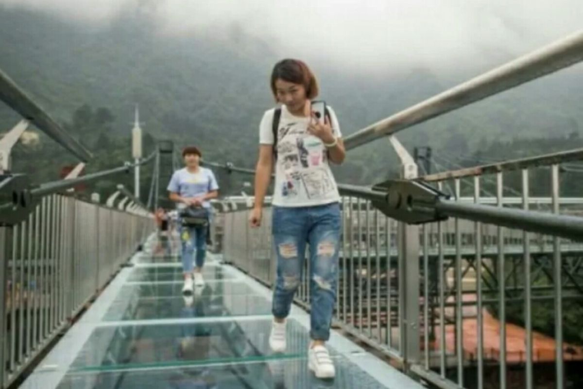 Wah, ada Jembatan kaca 250 meter di Air Terjun Temam Lubuklinggau