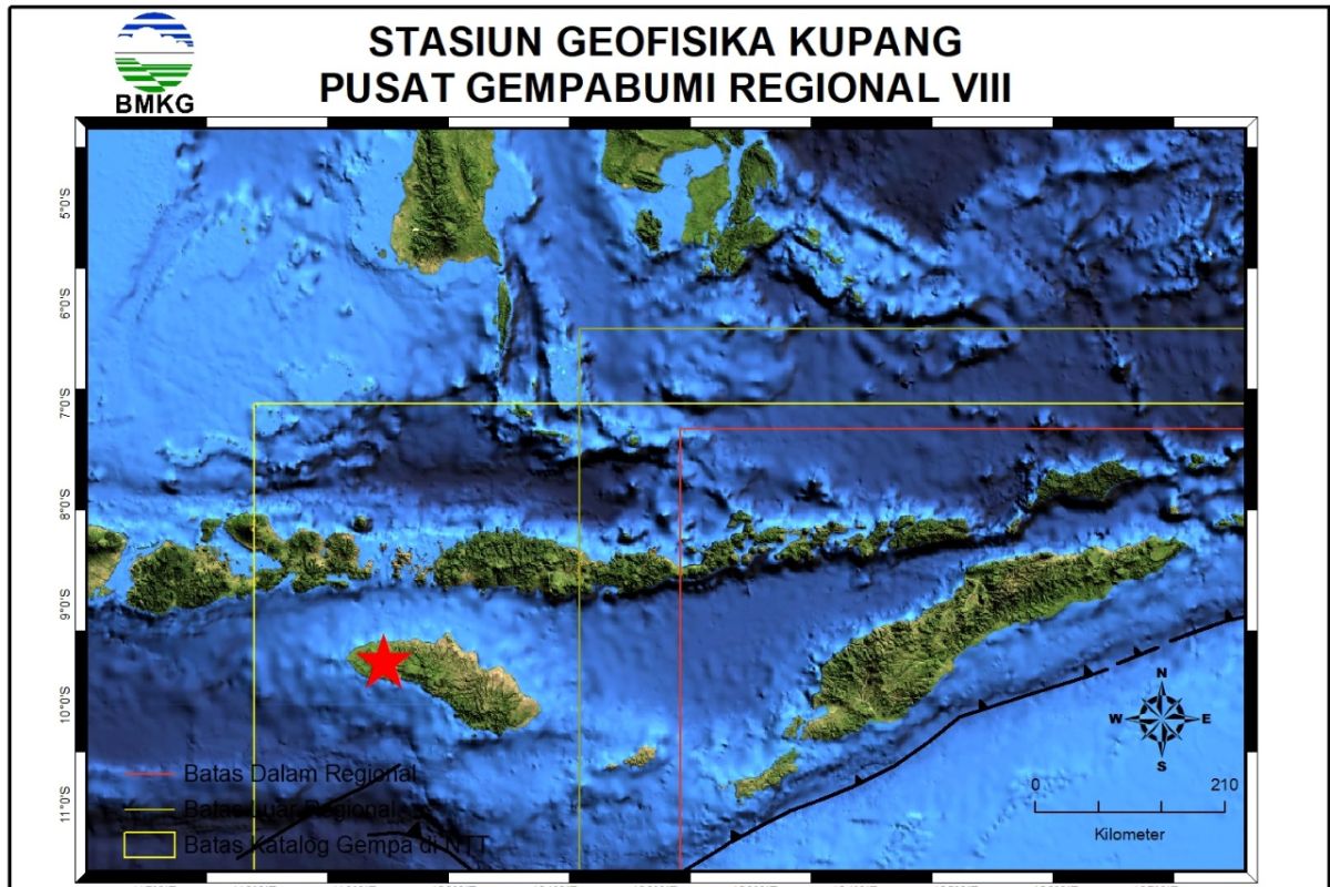 Earthquake of magnitude 5.1 hits Waikabubak Town in Sumba Barat