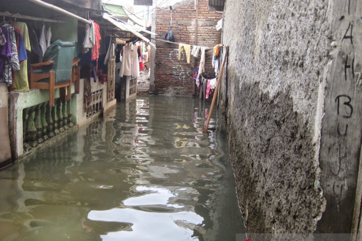 Permukiman penduduk  Baturaja OKU dilanda banjir