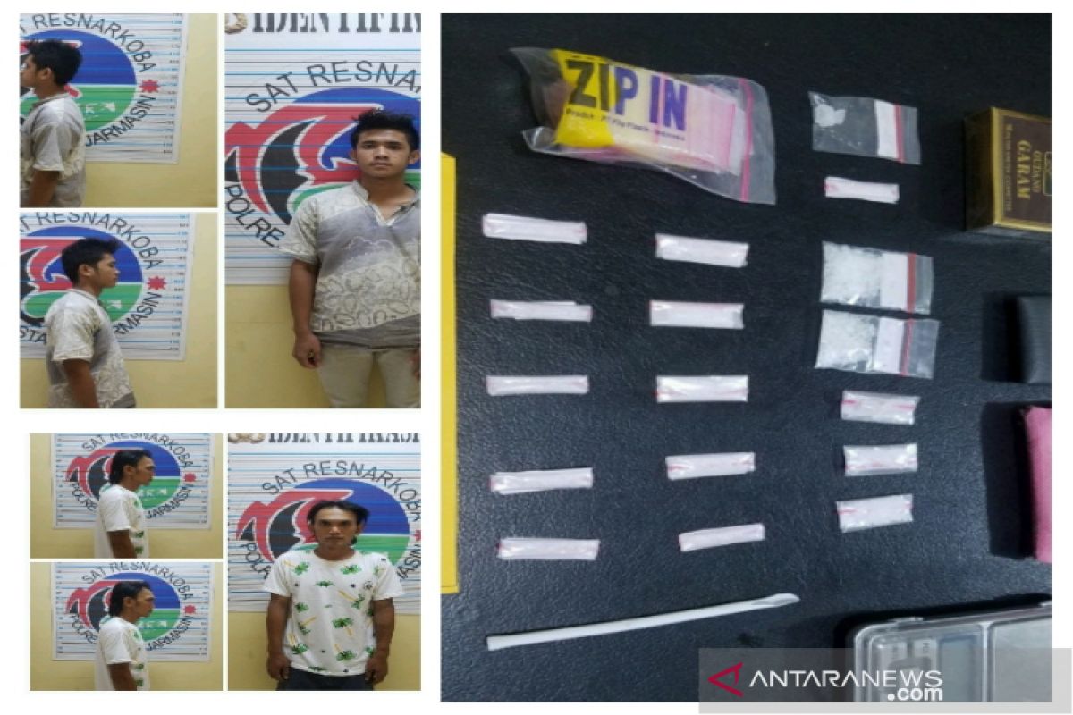 Satresnarkoba Polresta Banjarmasin sita 18 paket sabu-sabu dari dua pengedar