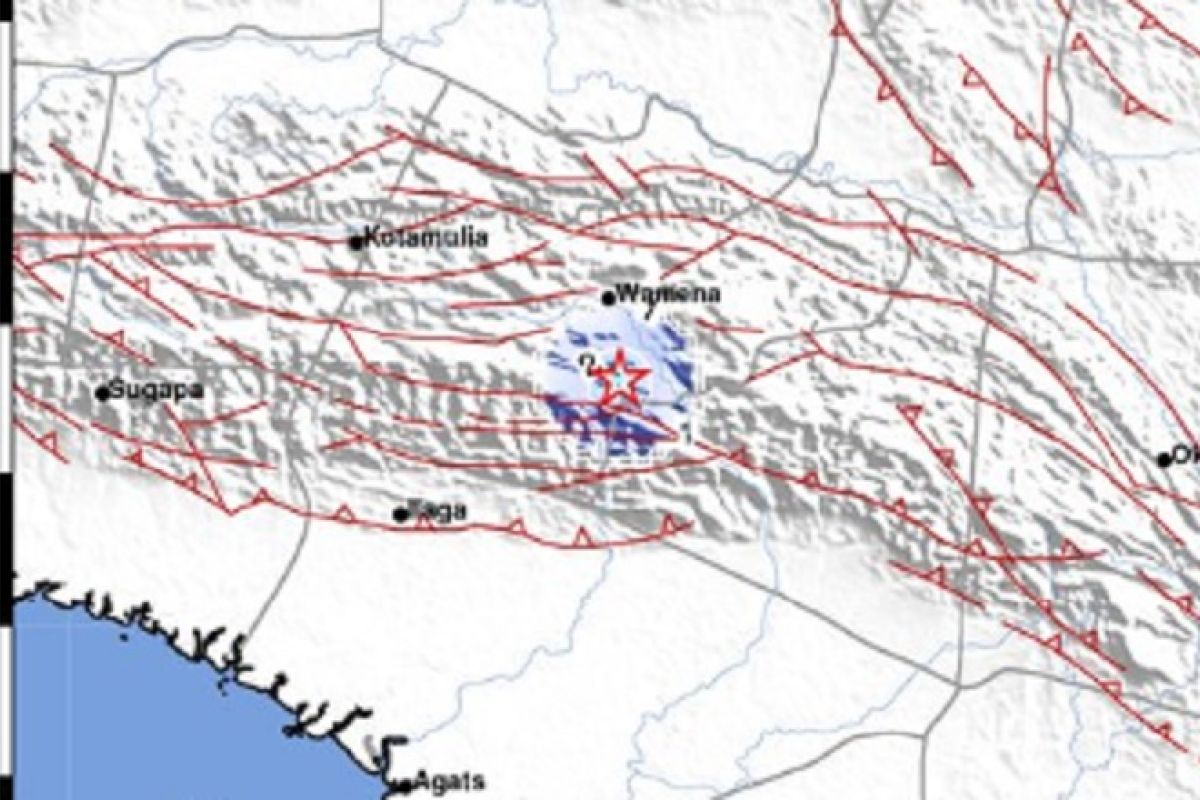 Gempa magnitudo 3,6 landa Pegunungan Jaya Wijaya