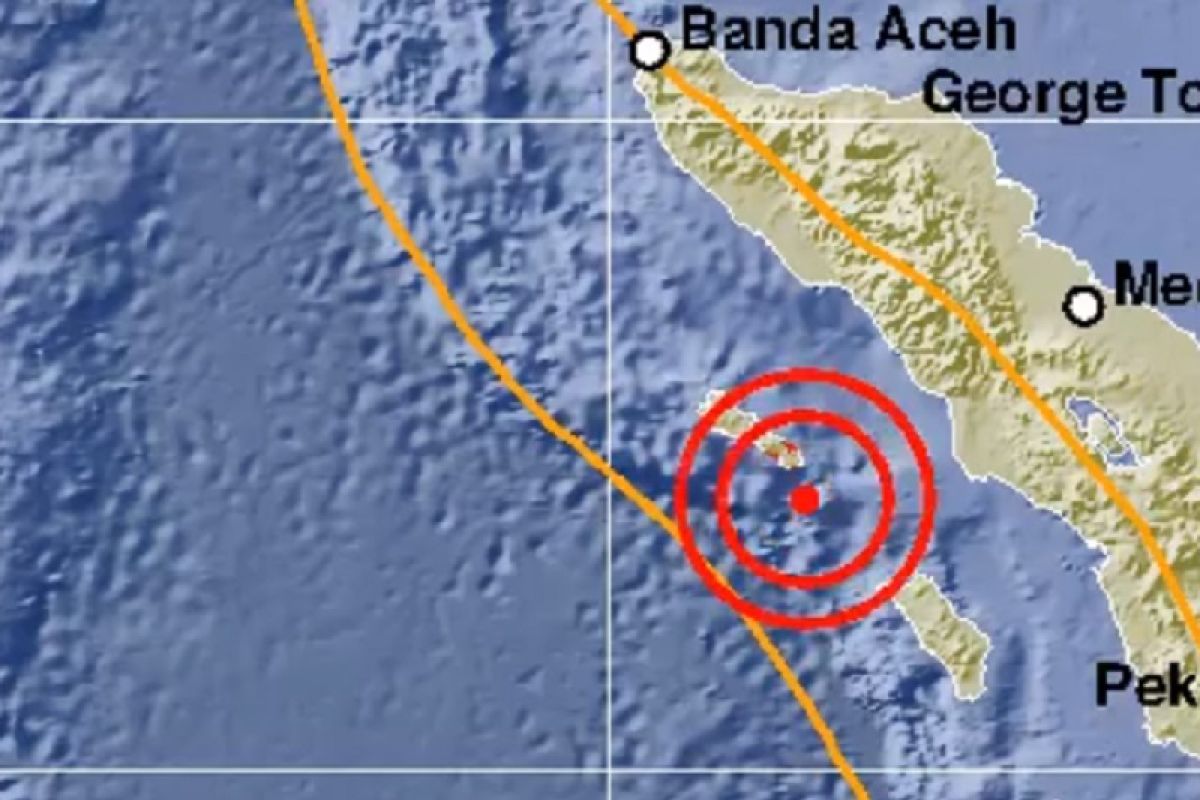 Gempa di Aceh magnitudo  5 tidak berpotensi tsunami