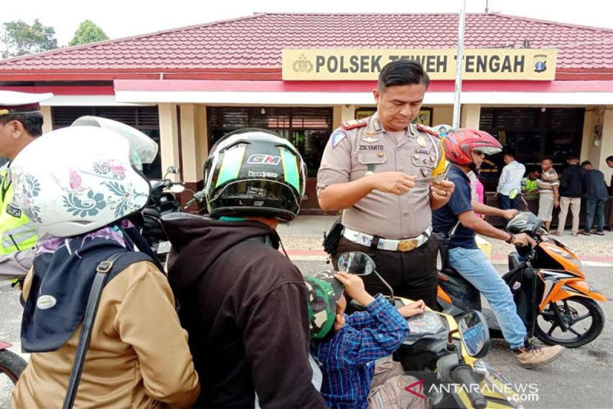 Hari keenam, Polres Barito Utara tilang 53 pelanggar