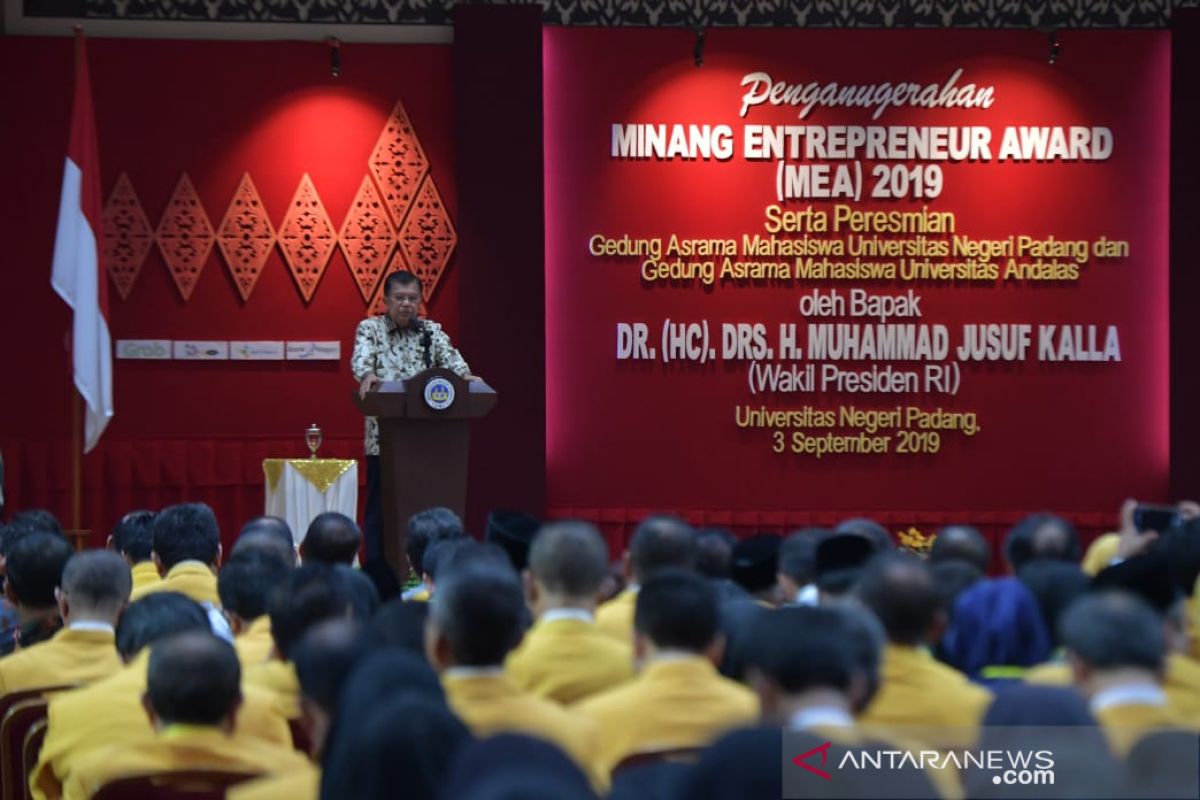 Wapres ingatkan mahasiswa berwiraswasta, kesempatan jadi PNS kecil