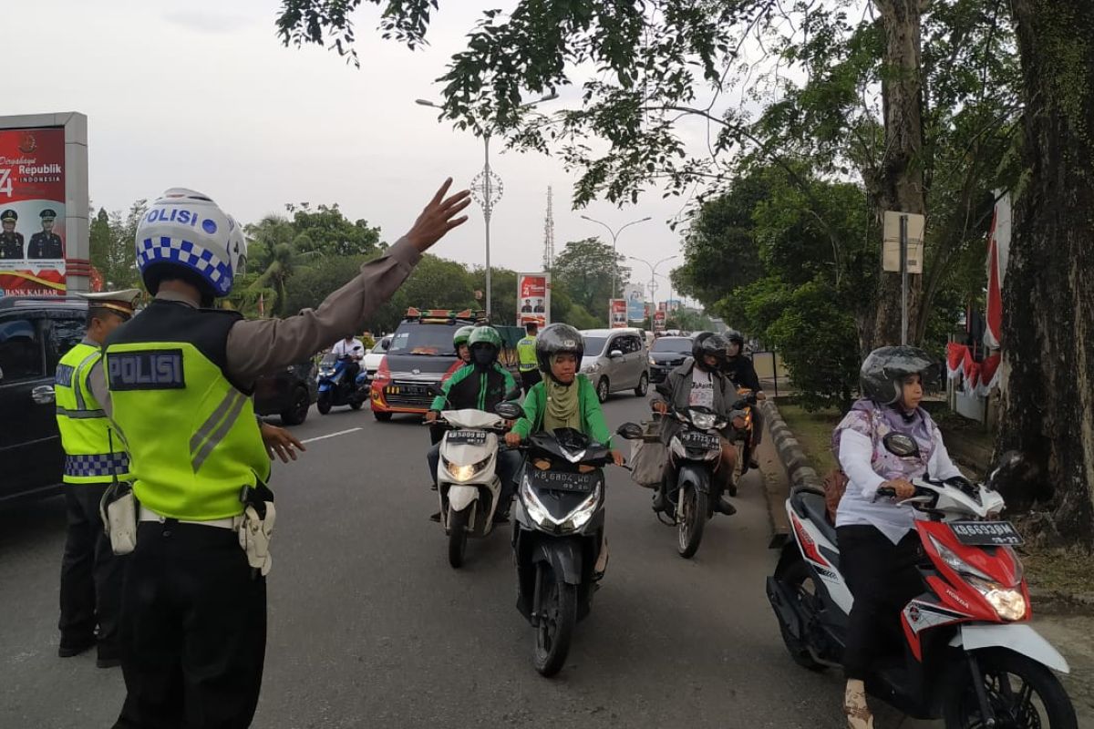 Operasi Patuh Kapuas 2019 tilang 203 pengendara di Pontianak