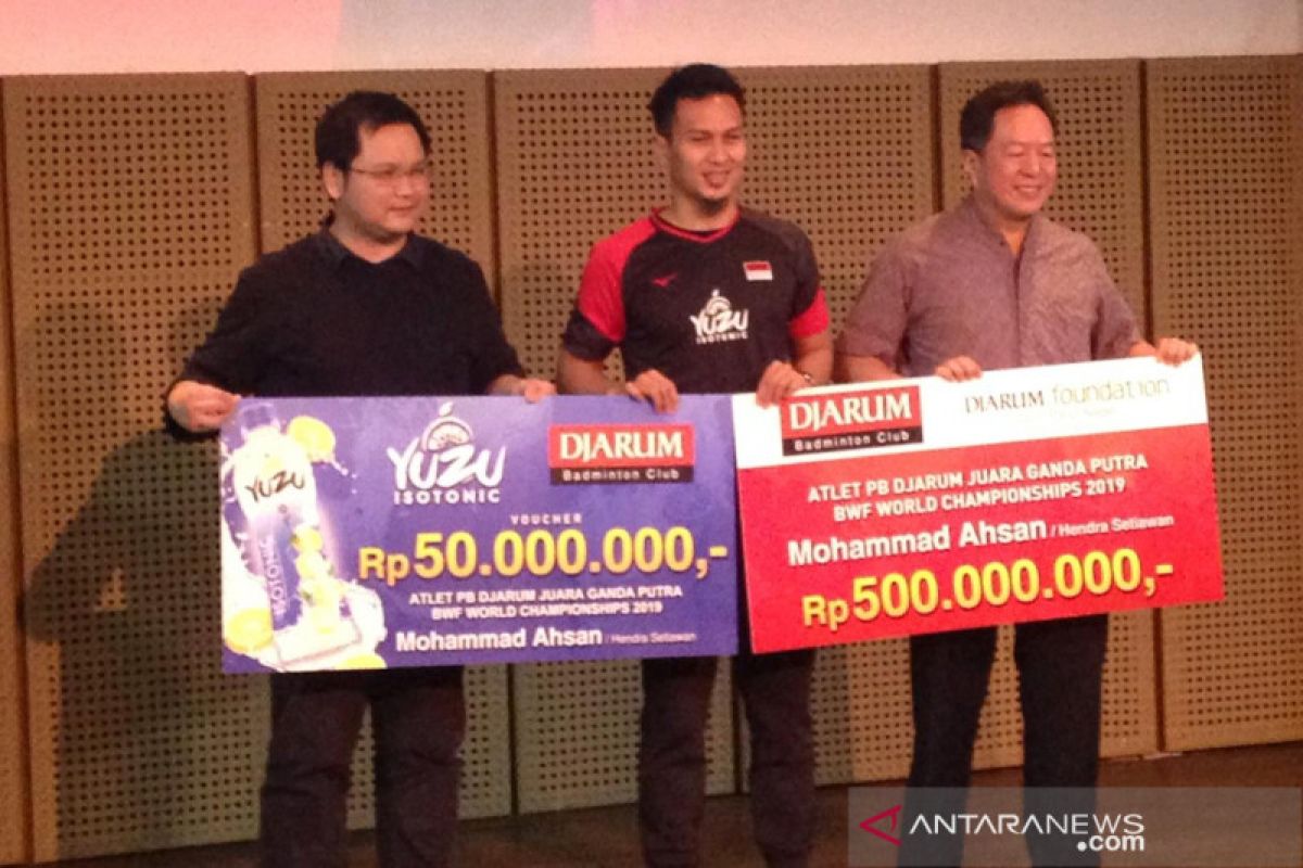 Mohammad Ahsan dapat bonus Rp550 juta dari Djarum Foundation