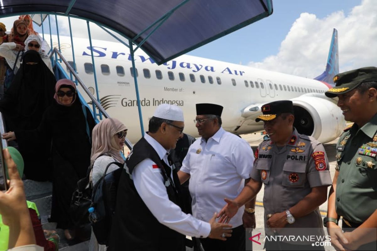 Kloter Perdana Jaamah Haji Sultra tiba di Kendari