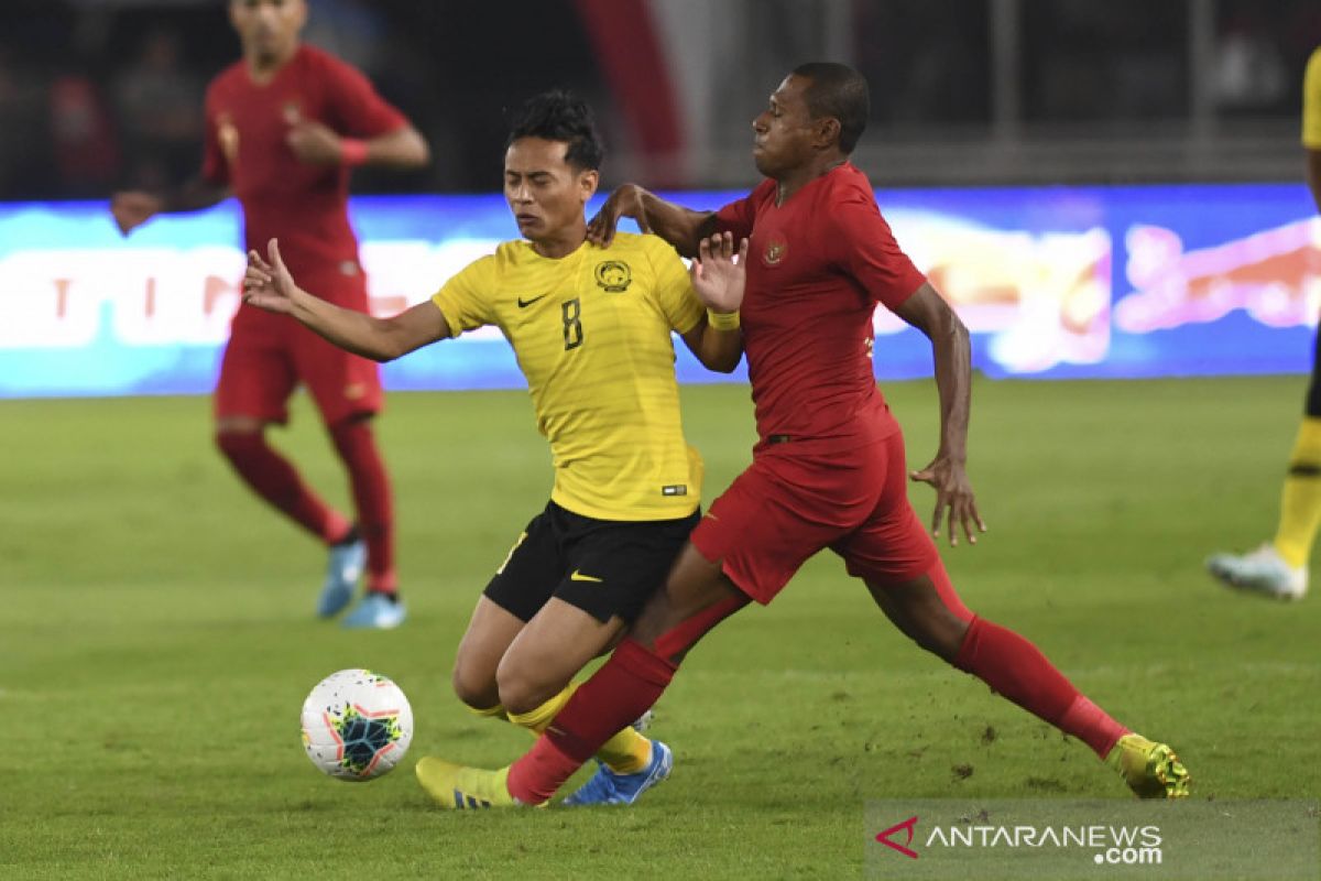 Golll...Indonesia unggul sementara 1-0 atas Malaysia berkat gol Beto