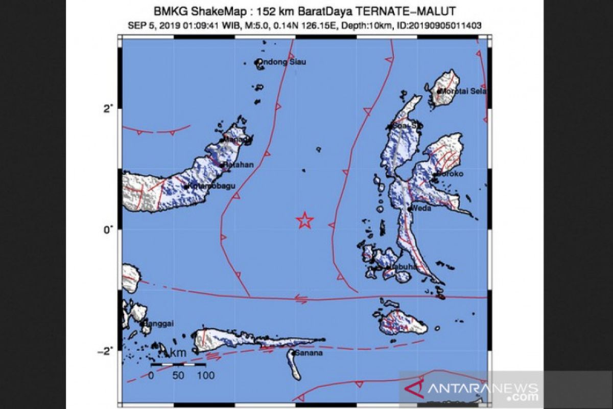 Gempa magnitudo 7,4 terjadi di Maluku  Barat Daya