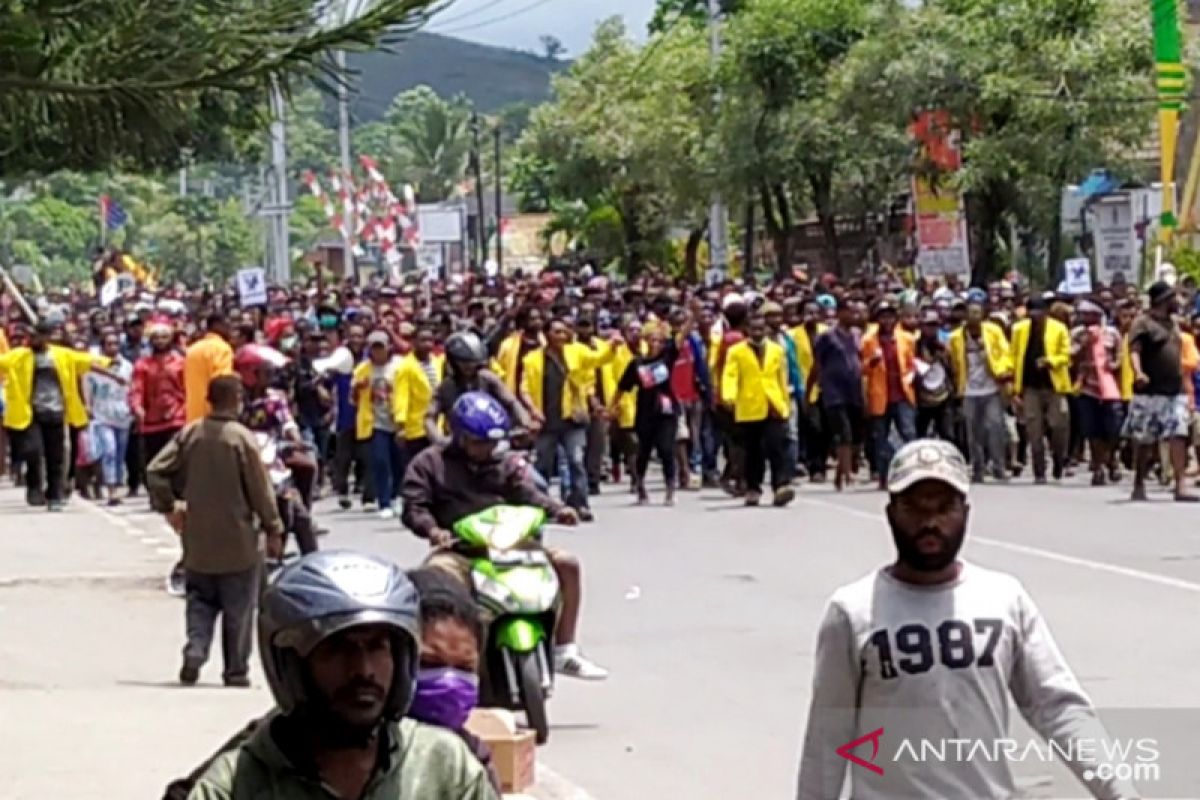 Wartawan Jayapura terintimidasi saat meliput demo