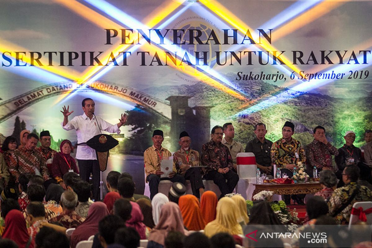 Presiden janjikan 9 juta sertifikat tanah tuntas 2019