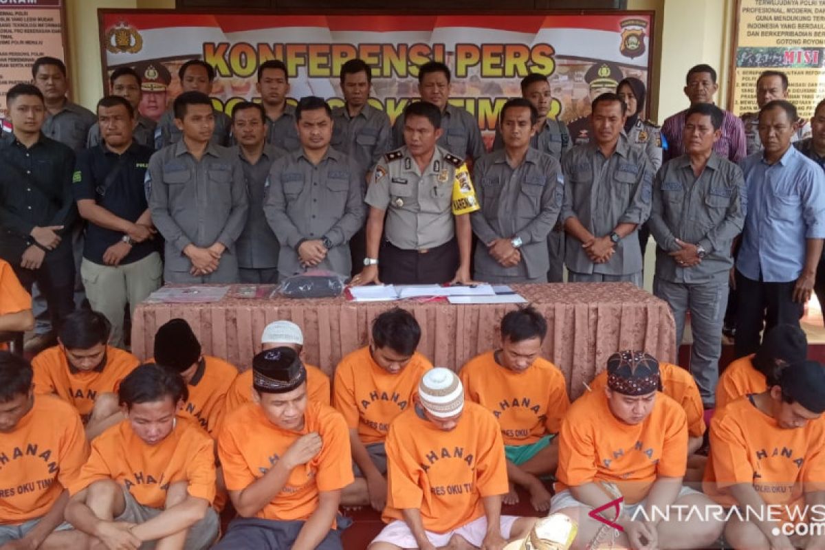 Selama Agustus, Polres OKU Timur ungkap 17 kasus kejahatan