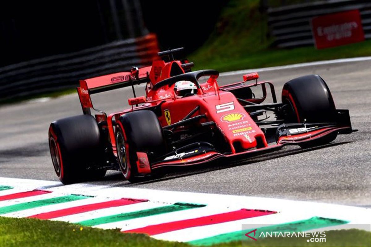 Vettel catatkan waktu tercepat pada sesi latihan bebas ketiga di Monza