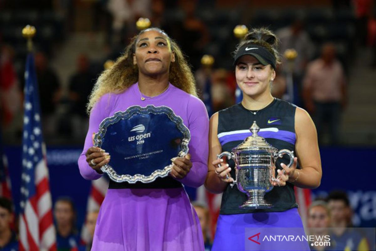 Serena didukung fans tapi apa daya Andreescu lebih perkasa