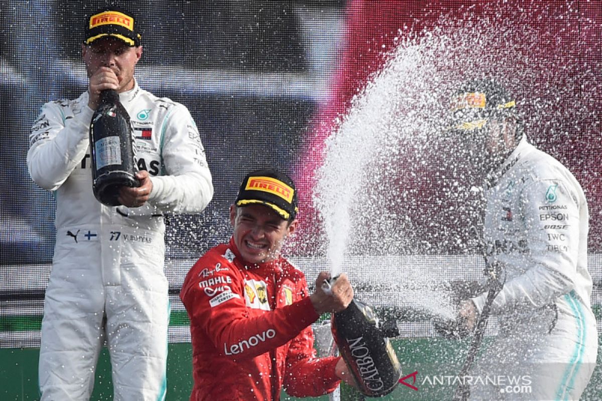 Pebalap ferrari Leclerc juara Grand Prix Italia