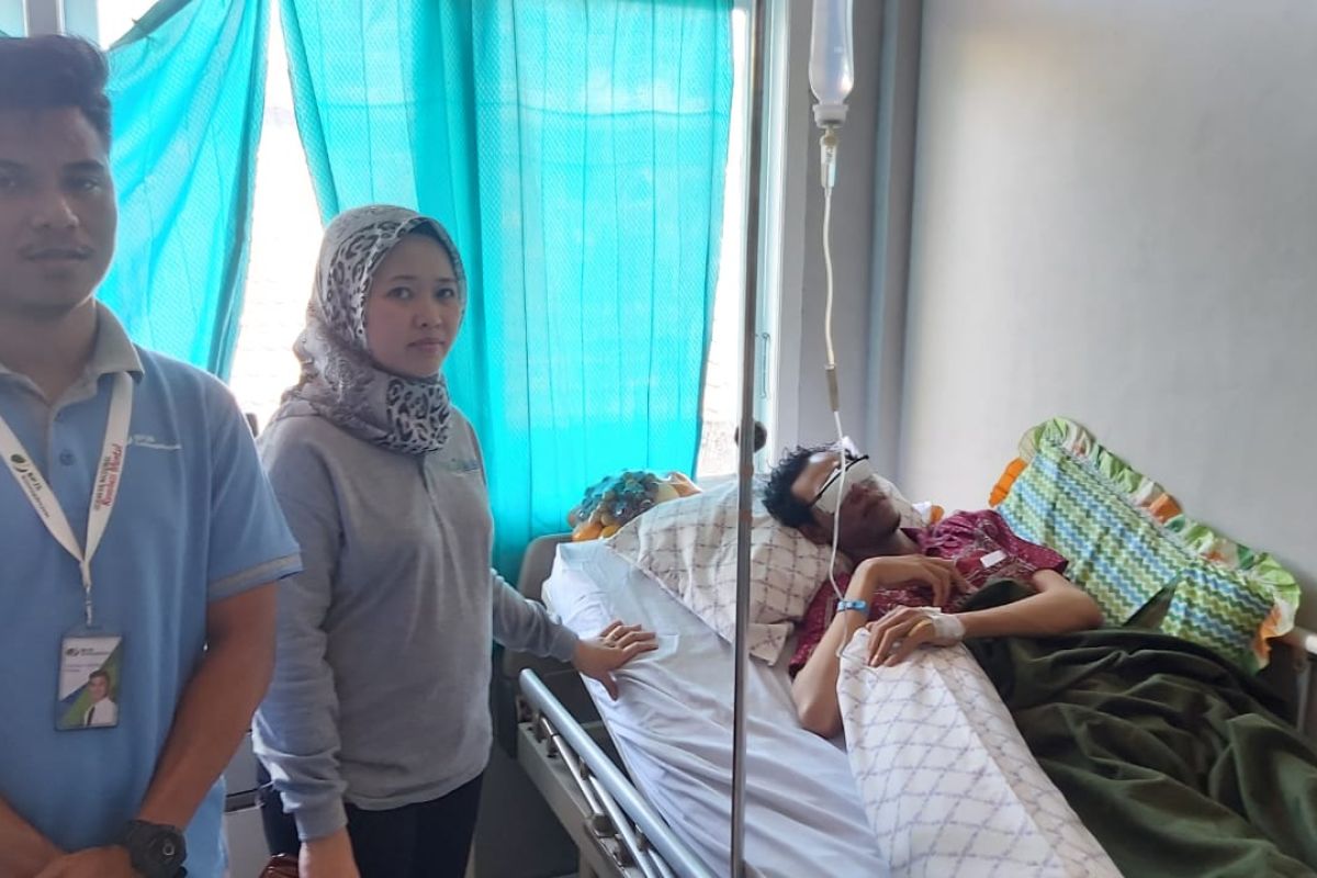 BPJS ketenagakerjaan Ternate  kunjungi korban kecelakaan kerja