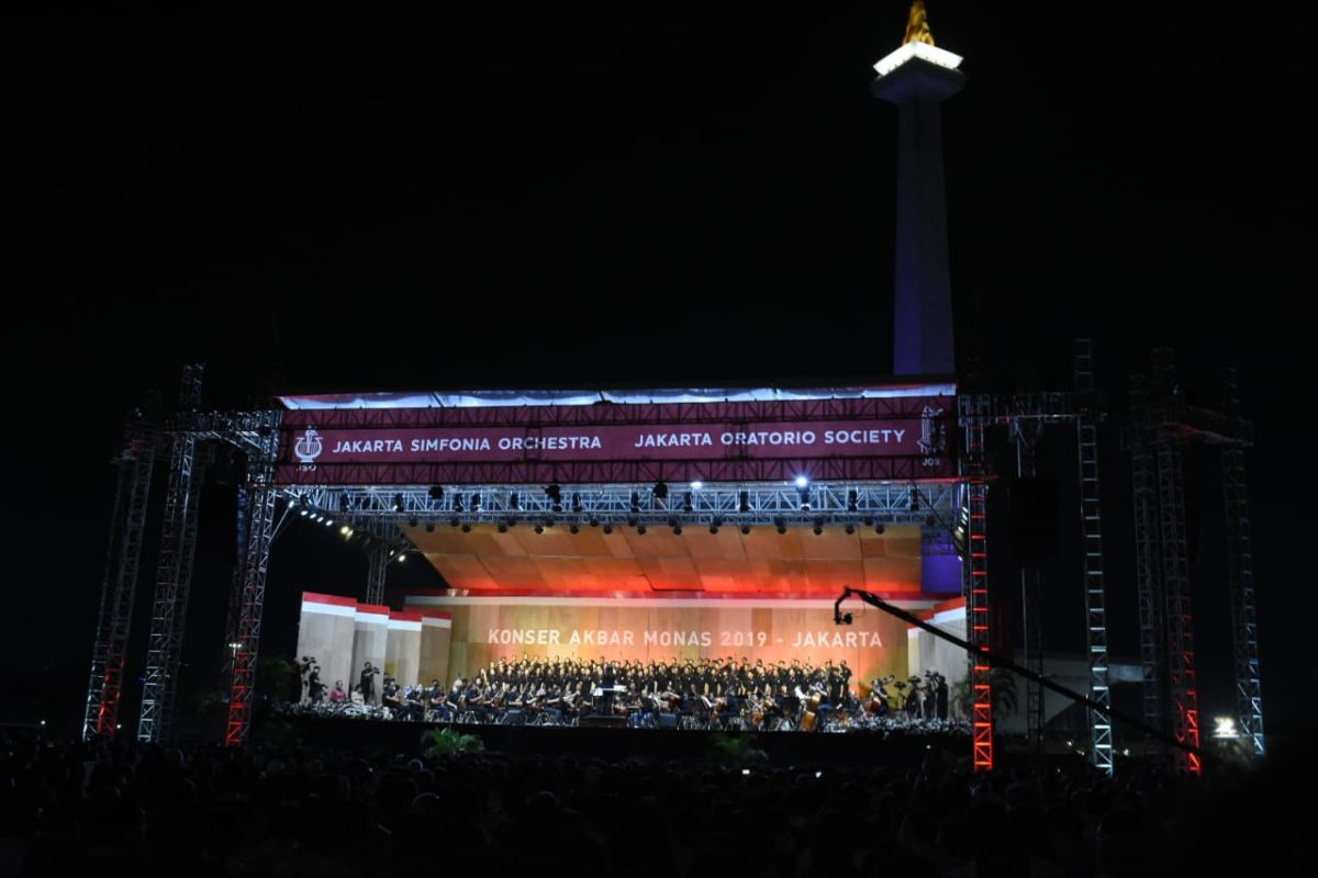Konser akbar musik klasik di Monas dipadati 13.109 penonton