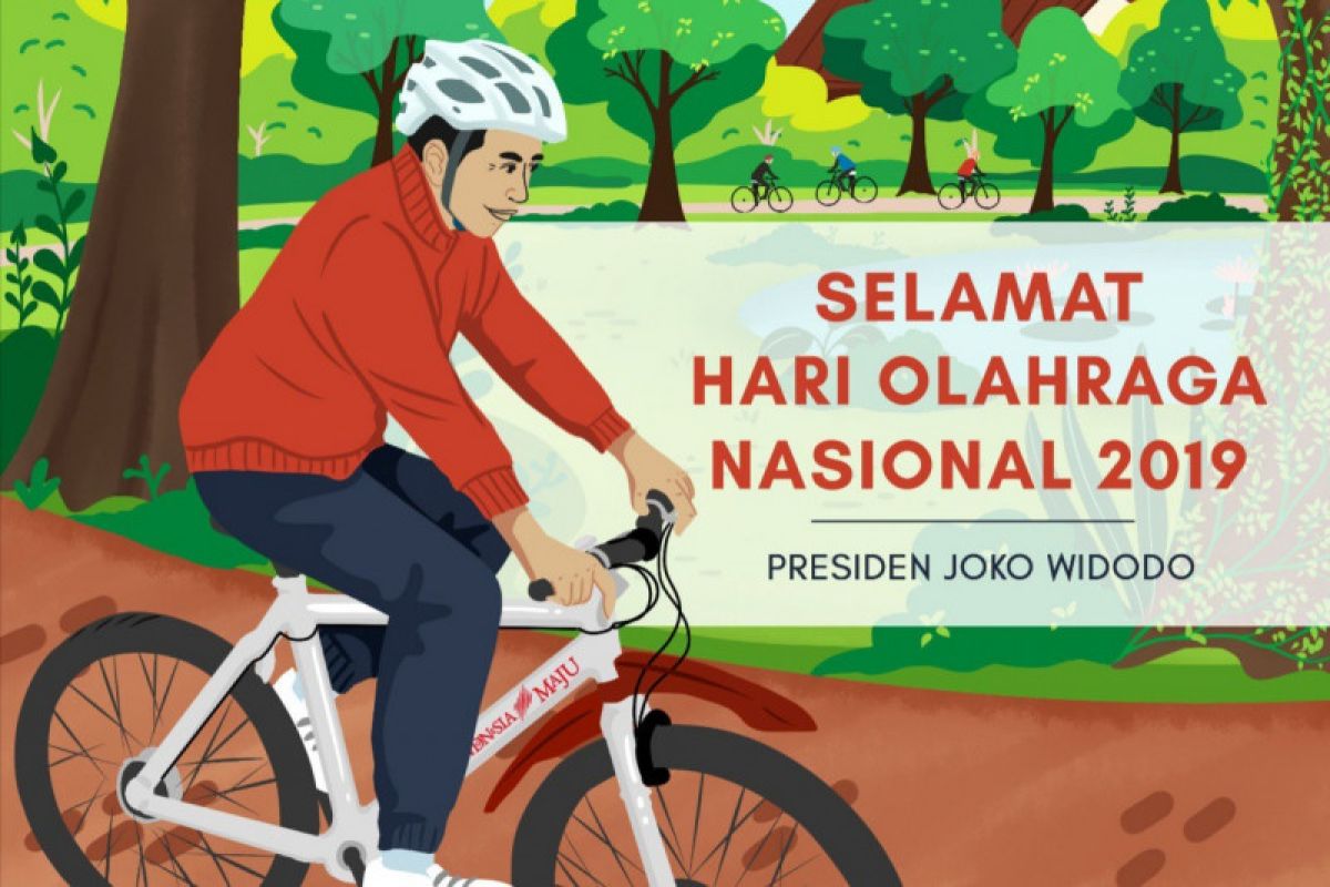 Presiden Jokowi menyampaikan ucapan Selamat Haornas 2019