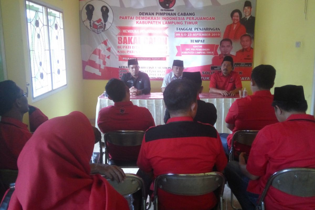 DPC PDIP Lampung Timur beri kesempatan kadernya maju pilkada