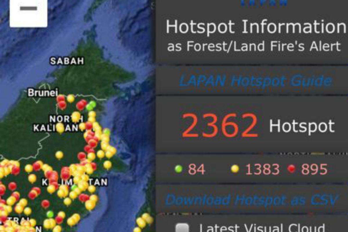 Hotspot kebakaran hutan dan dampaknya pada kualitas udara Sumbar